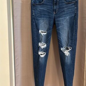 American Eagle Outfitters Dark Blue Skinny Jeans